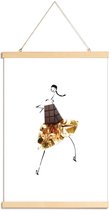 JUNIQE - Posterhanger Chocolate -40x60 /Bruin & Geel