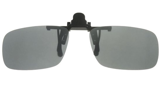 Polariserende Slim Grey Clip-On Opzetter Zonnebril Voorhanger Opzetbril Overzet Overzetzonnebril