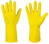 Huishoudhandschoenen 2 stuks - maat M - latex handschoenen / schoonmaakhandschoenen - één paar