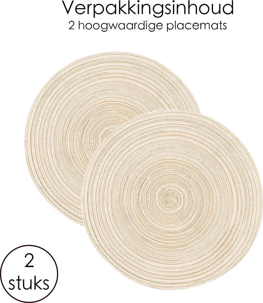 Placemat Placemat Rond 36 cm Placemats Rond Gevlochten