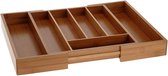 Excellent Houseware Bestekbak hout uitschuifbaar
