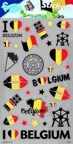 Funny Products Stickers België 20 X 10 Cm Folie Papier 28 Stuks