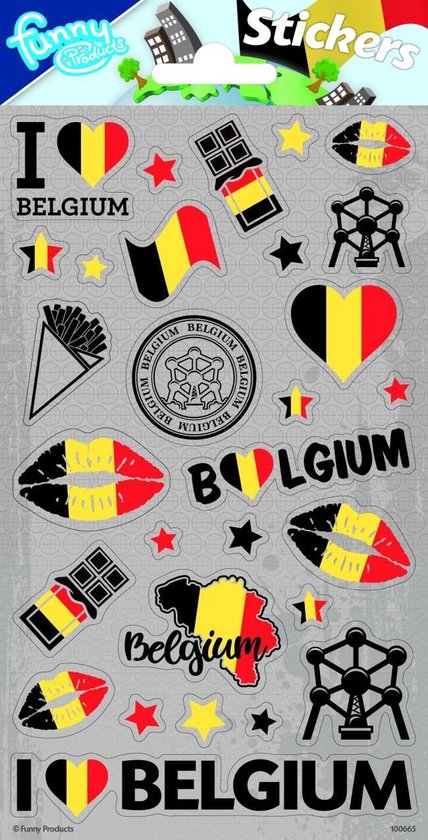 Funny Products Stickers België X 10 Cm Folie 28 Stuks bol.com