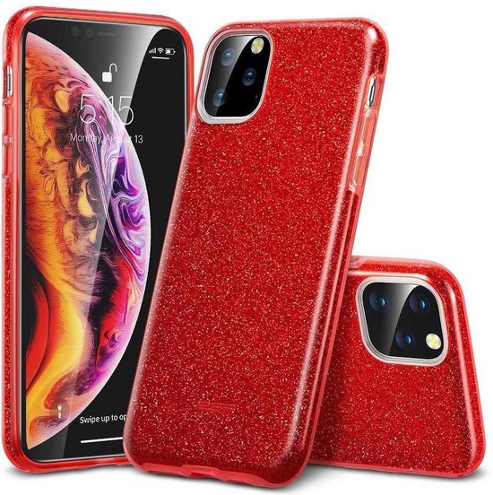 ESR TPU cover Makeup Glitter Geschikt voor Apple iPhone 11 Rood