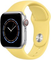 iWatch bandje – Gember – 38/40 mm – S/M - Geel – Zacht citroen – Geschikt voor: Apple Watch – Sportbandje – Siliconen