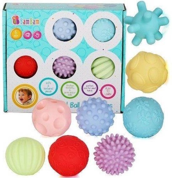 bam bam set sensorische ballen - 8 stuks - voor Baby en Kinderen -  Educatief Speelgoed... | bol.com