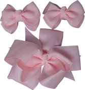 Jessidress® Haarclips Meisjes Haar Clip Set Haar Strikjes - Roze