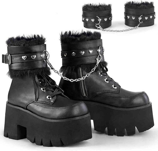 Demonia Plateau Laarzen -40 Shoes- ASHES-57 US 10 Zwart | bol.com