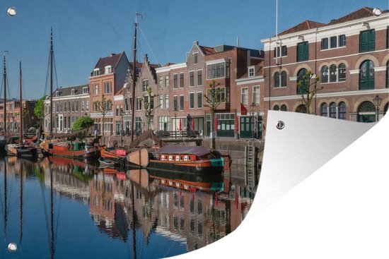 Le Delfshaven in the Dutch city of Rotterdam Garden poster 90x60 cm - Toile de jardin / Toile d'extérieur / Peintures d'extérieur (décoration de jardin)