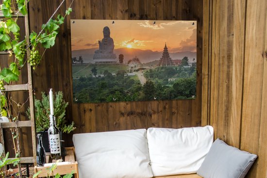 Budda image in Siam Garden poster en vrac 120x80 cm - Toile de jardin / Toile d'extérieur / Peintures pour l'extérieur (décoration jardin)