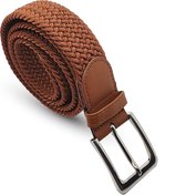 SK Elastische Riem - Stretch - Gevlochten Cognac