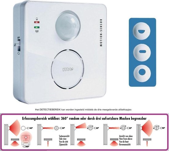 M-E BELL-211 TX losse Draadloze BEWEGINGSMELDER / entreemelder (zender) 40674 — afbeelding 2