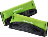 KitchenGrips - FLXAprene pannenlap - pannenhouder - neopreen - 2 stuks - groen/zwart
