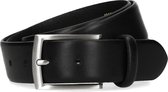 Manfield - Unisex - Zwarte leren riem - Maat 95