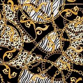 Ambiente Golden Pattern Black papieren servetten