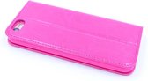 Hoesje Roze iPhone 6-6S - Book Case - Pasjeshouder - Magneetsluiting