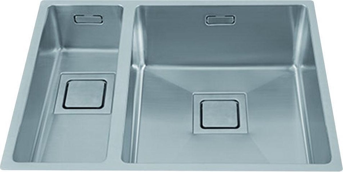 Lorreine VK series spoelbak 15+34x40cm inleg, onderbouw, opbouw RVS 1534VK