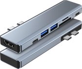 Okii USB Hub / Adapter voor MacBook Pro/Air - 7 in 1 - 4K Support - 2x USB-C - HDMI - SD - USB 3.0