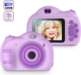 Tropical Kindercamera inclusief 32GB SD kaart - Kindercamera Digitaal - Selfie Vlog Video Fotocamera - Camera - Kindercamera - cadeauverpakking