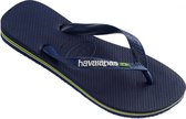 Havaianas Brasil Logo Kids Unisex Slippers - Navy/Wit - Maat 25/26