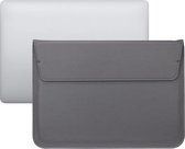 13 inch PU Leer envelop sleeve met standaard - Donkergrijs