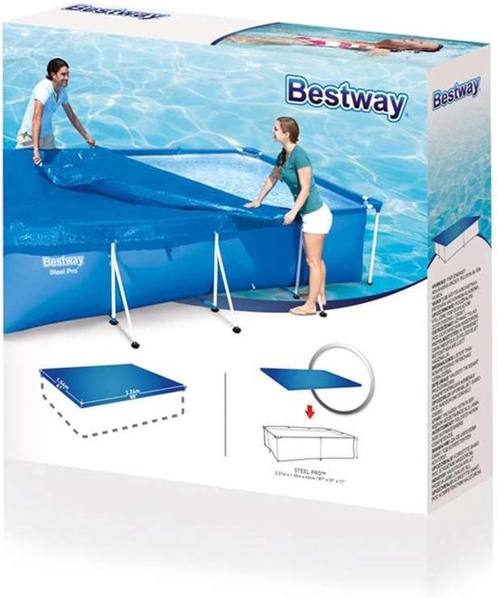 Bestway - Zwembad Afdekzeil - 221 x 154 cm | bol.com