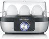 Severin EK 3163 cuiseur à œufs 3 œufs Noir, Acier inoxydable, Transparent