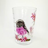 Creative Wonderers - Handbeschilderd theeglas - Siervogeltje