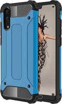 Huawei P20 Hoesje - Mobigear - Outdoor Serie - Hard Kunststof Backcover - Blauw - Hoesje Geschikt Voor Huawei P20