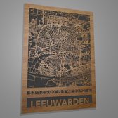 Stadskaart Leeuwarden met coördinaten