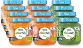 NaturNes Bio variatiemenu - babyvoeding biologisch - vanaf 4 maanden - 12 potjes