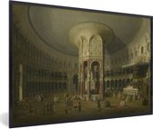 Fotolijst incl. Poster - Binnenland van de Rotunda bij Ranelagh - Canaletto - 30x20 cm - Posterlijst