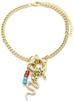 Armband Dames - Slang - Lengte Verstelbaar 19-24 cm - Goudkleurig