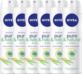 NIVEA 48H Deo Spray Pure & Natural Jasmine Scent - Voordeelverpakking 6 x 150 ml