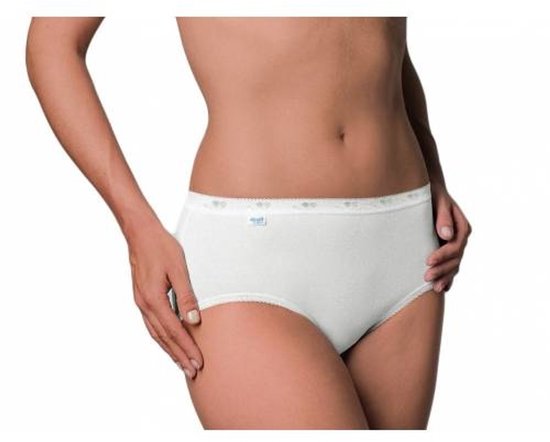 sloggi Basic+ Dames Midi slip - 4-pack - Wit - Maat 38