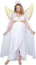 CALIFORNIA COSTUMES - Wit en goudkleurig engel kostuum voor dames - Plus Size - XL (44/46) - Volwassenen kostuums