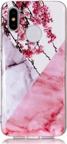 Xiaomi Mi 8 Hoesje - Mobigear - Marble Serie - TPU Backcover - Roze - Hoesje Geschikt Voor Xiaomi Mi 8