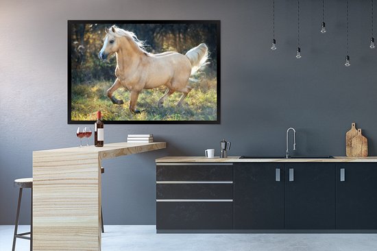Fotolijst incl. Poster - Paard - Natuur - Bruin - 120x80 cm - Posterlijst