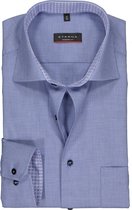 ETERNA modern fit overhemd - structuur heren overhemd - blauw (blauw dessin contrast) - Strijkvrij - Boordmaat: 45