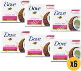 Dove  Zeep Coconut Milk - Voordeelverpakking 6 x 100 gram