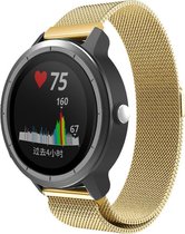 Milanees Smartwatch bandje - Geschikt voor  Garmin Vivoactive 3 Milanese band - goud - Horlogeband / Polsband / Armband