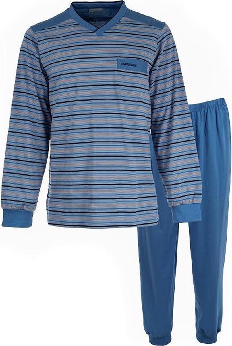 Gentlemen heren pyjama MAAT XXL Summer stripes V-hals jeans