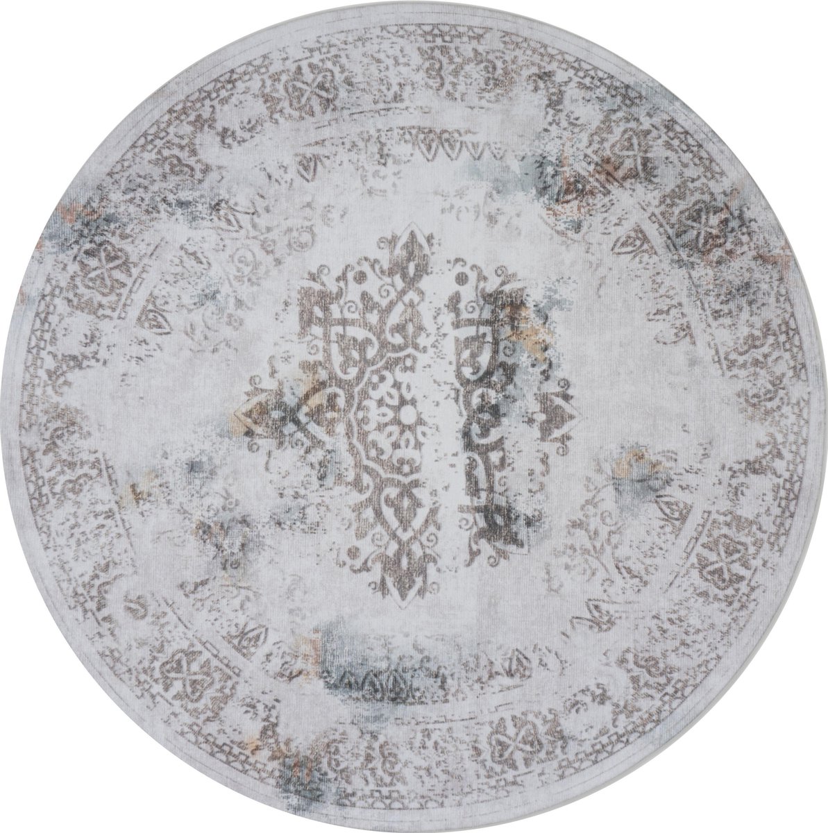 Veer Carpets Vloerkleed Juud Rond Grijs ø120 cm