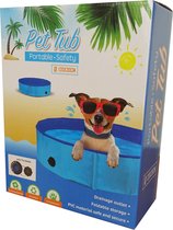 hondenzwembad 120 x h30 cm -zwembad voor honden - honden zwembad- hondenbad- opvouwbaar