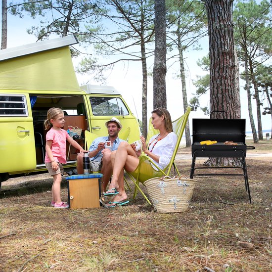 houtskool bbq - met deksel - verstelbare beluchting - stabiel - 96,5 x 103 x 64,5 cm - zwart van BluMill — afbeelding 5