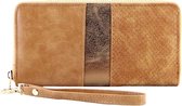 Nouka Portemonnee Dames 20 X 12 X 3 Cm Imitatieleer Bruin