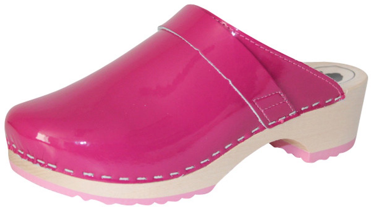 Clog Fuchsia Lak | Makkelijk Schoon te Maken | BigHorn 6006 | Maat 38
