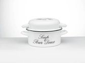 Relance Casserole Pour Tout / Soup Pour Deux - Ø 22 cm - Acier Émaillé - Blanc
