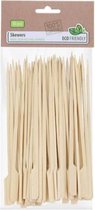 Bamboe sate prikkers - van AM/63 - Handig voor op feestjes of voor bij de barbecue - 50x Bamboe party prikkers of BBQ stokjes