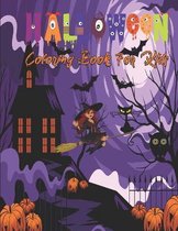Holloween Coloring Book For Kids: 50 Fun, Big And Spooky Images With 50 Blank Pappers For Drawing Ghosts, Witches And More/ Children Halloween Coloring Workbooks for Kids